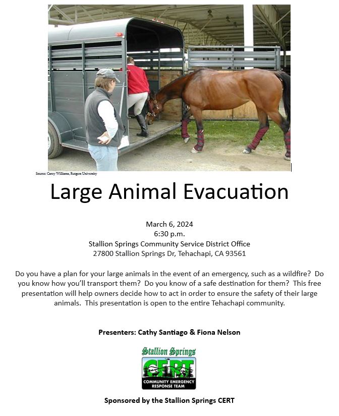 Large Animal Evacuation